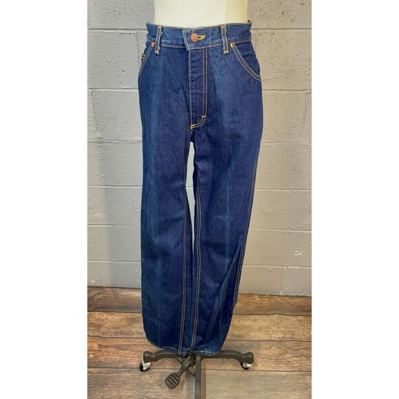 Vintage VF Dark Wash High Waist Straight Leg Jeans 30 x 34 - Picture 6 of 10